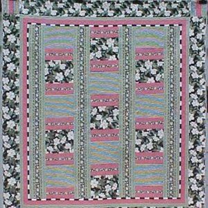 Quilt Magnolias Custom Quilted Queen Size 82 x 92